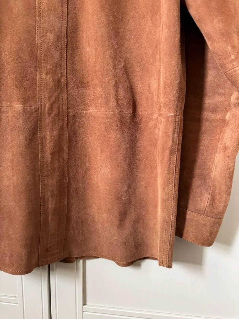 Sezane Will Jacket in Camel Suede, Size XS - Picture 6 of 9